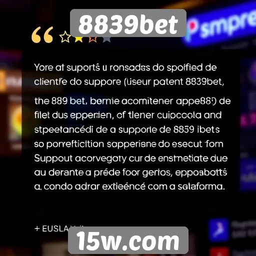 Opiniões de usuários sobre o suporte ao cliente do 8839bet