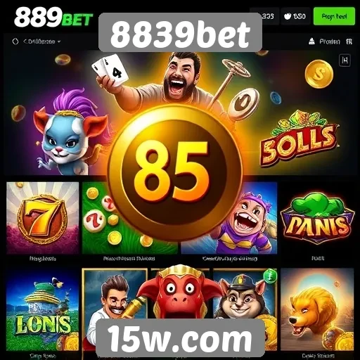 Diversidade de jogos disponíveis na 8839bet